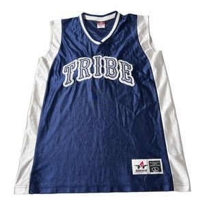 Alleson Athletic Tribe Dark Blue Basketball Jersey #5 Women’s Size L, USA Made.